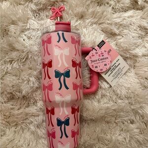 Juicy Couture Pink and Red Bow Tumbler